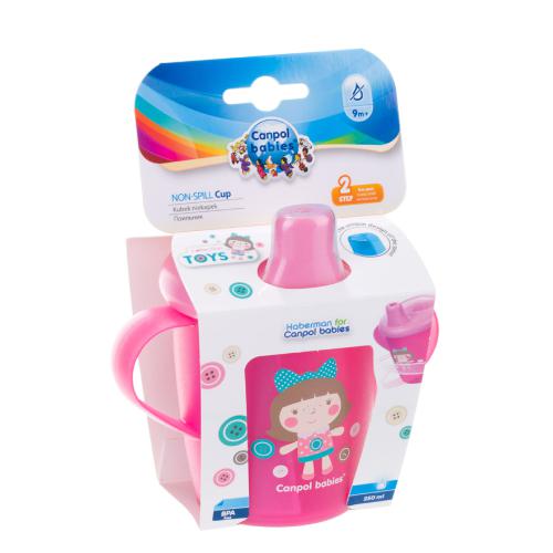 Zdjęcie produktu - CANPOL BABIES Kubek niekapek TOYS r&oacute;żowa lalka, 250ml 31/200