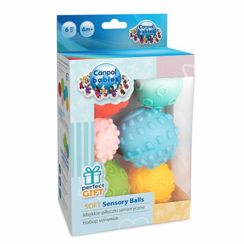 Miniaturka artykułu - CANPOL BABIES Miękkie piłeczki sensoryczne, 6 sztuk 79/402