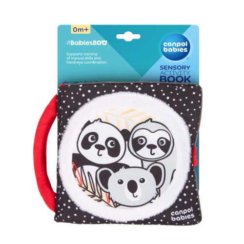 Miniaturka artykułu - CANPOL BABIES Sensoryczna książeczka manipulacyjna BabiesBoo Panda 68/088