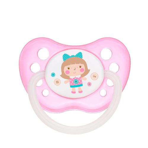 Miniaturka artykułu - CANPOL BABIES Smoczek uspokajający kauczuk anatomiczny 18m+ r&oacute;żowy 23/261