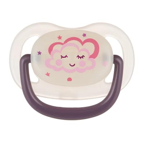 Miniaturka artykułu - CANPOL BABIES Smoczek uspokajający 0-6m Night Dreams R&oacute;ż 22/500