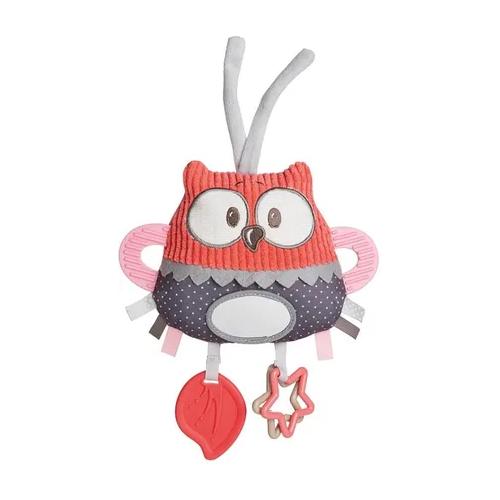 Miniaturka artykułu - CANPOL BABIES Zabawka edukacyjna do w&oacute;zka r&oacute;żowa sowa 68/065