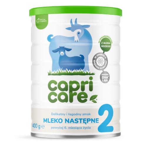 Miniaturka artykułu - Capricare 2 Mleko następne na bazie mleka koziego po 6. miesiącu życia, 400 g