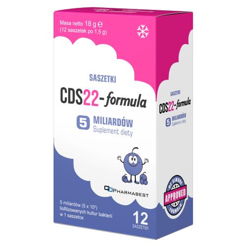 Miniaturka artykułu - CDS22-formula 5 mld proszek do sporządzenia zawiesiny o smaku bor&oacute;wkowym, 12 sasz. (dawniej Vivomixx)
