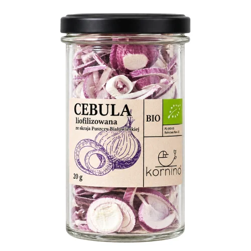 Miniaturka artykułu - Kornino Cebula liofilizowana Eko, 20 g