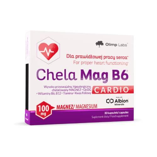 Miniaturka artykułu - Chela Mag B6 Cardio, 30 kaps. - dla prawidłowej pracy serca