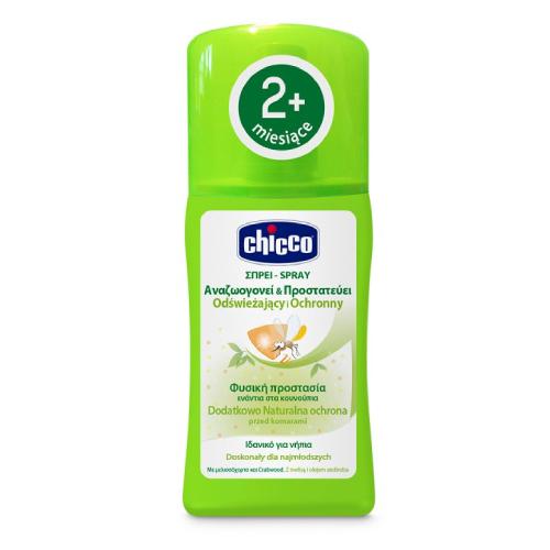 Chicco Spray dla dzieci odstraszający komary, odświeżający i ochronny, 100ml
