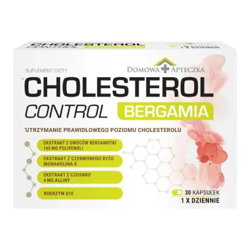 Miniaturka artykułu - Domowa Apteczka Cholesterol Control Bergamia, 30 kaps.
