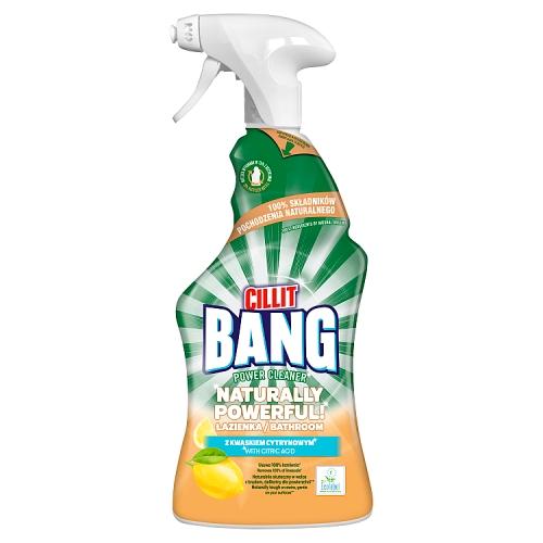 Miniaturka artykułu - CILLIT BANG Naturally Powerful Spray do łazienek z kwaskiem cytrynowym, 750ml