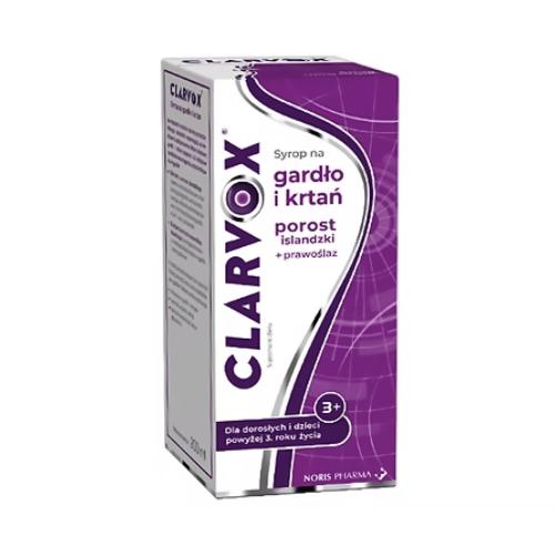 Miniaturka artykułu - Clarvox Syrop na gardło i krtań z porostem islandzkim i prawoślazem, 200 ml