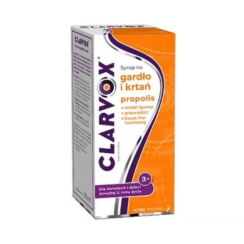 Miniaturka artykułu - Clarvox Syrop na gardło i krtań z propolisem, 200 ml