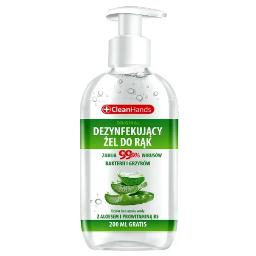 Miniaturka artykułu - CleanHands Żel do rąk antybakteryjny z aloesem prowitaminą B5, 500 ml