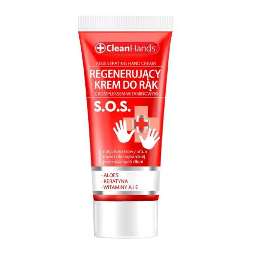 Miniaturka artykułu - CleanHands Regenerujący krem do rąk z kompleksem witaminowym SOS, 30 ml