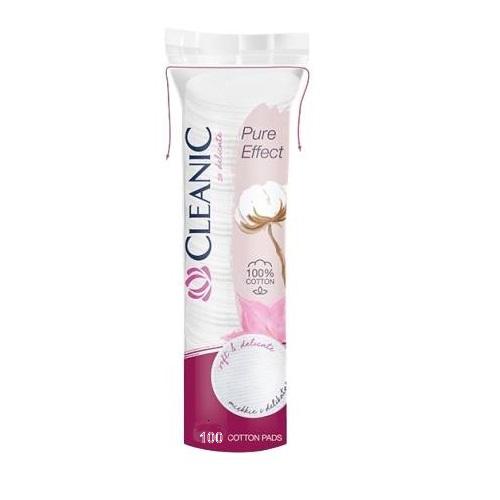 Miniaturka artykułu - CLEANIC Pure Effect Płatki kosmetyczne okrągłe, 80+20 szt.