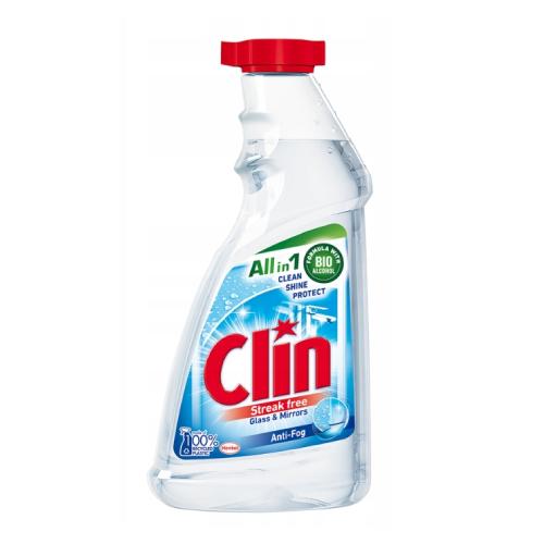 Miniaturka artykułu - CLIN Anti-Fog Płyn do mycia powierzchni szklanych zapas, 500ml