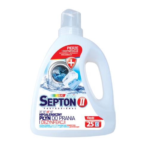 Clovin Septon II płyn do prania i dezynfekcji 1.5l ZALANA ETYKIETA