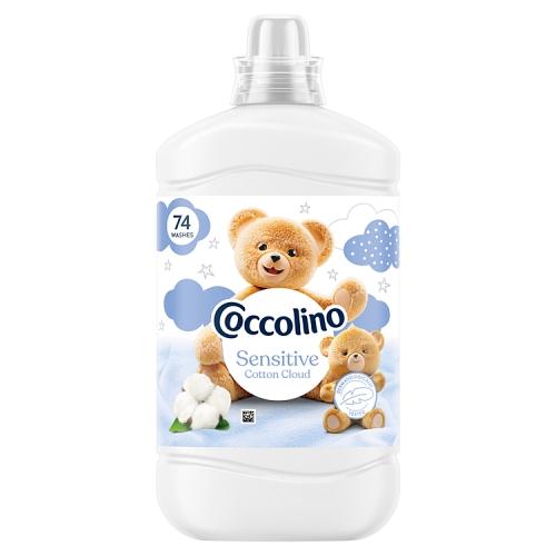 Miniaturka artykułu - Coccolino Sensitive Cotton Cloud Płyn do płukania tkanin koncentrat, 1,702 l (74 prania)