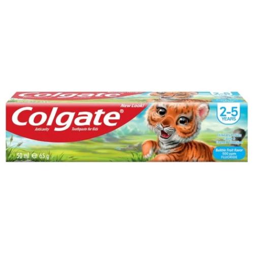 Miniaturka artykułu - COLGATE Junior Pasta do zęb&oacute;w dla dzieci 2-5 lat Bubble Fruit, 50ml