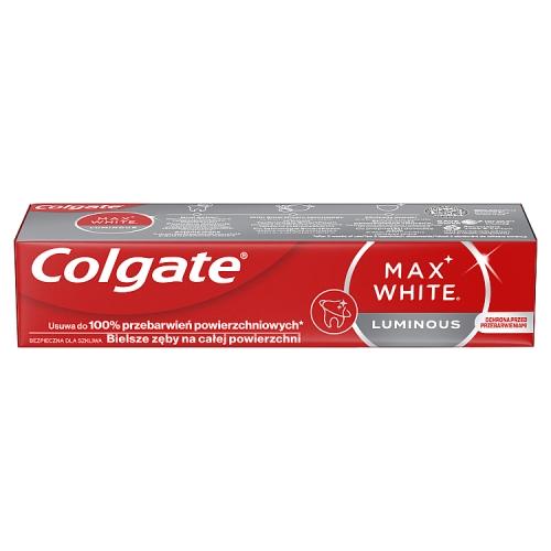 Colgate Max White Luminous Wybielająca pasta do zęb&oacute;w z fluorem, 75 ml