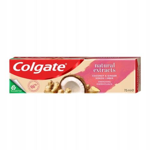 Miniaturka artykułu - COLGATE Natural Extracts Kokos i Imbir Pasta do zęb&oacute;w, 75ml