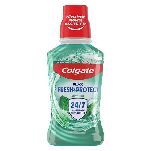 Miniaturka artykułu - COLGATE Plax Fresh & Protect Soft Mint Odświeżający płyn do higieny jamy ustnej, 250 ml