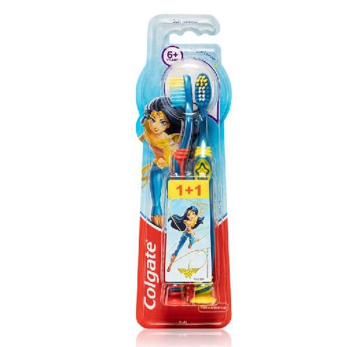 Miniaturka artykułu -  COLGATE Szczoteczka do zęb&oacute;w Soft WONDER WOMAN 6+, 2szt.