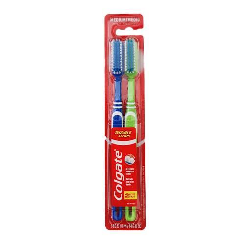 Miniaturka artykułu - COLGATE Szczoteczka Double Action Medium, 2 szt.