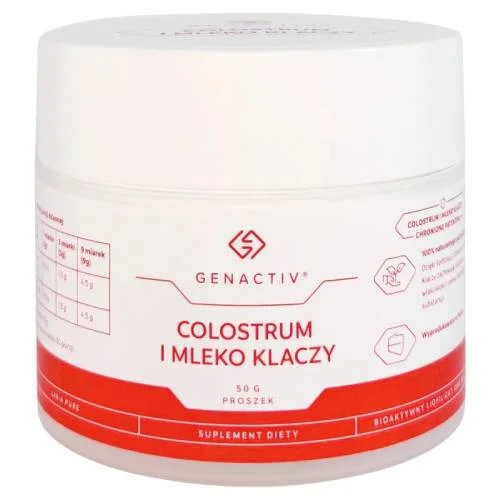 Miniaturka artykułu - Genactiv Colostrum i Mleko klaczy, 50 g
