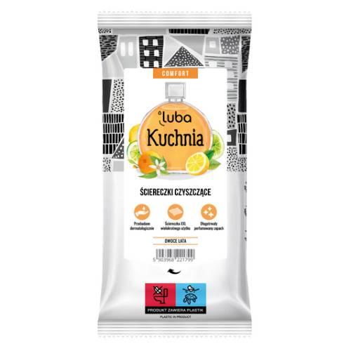 Miniaturka artykułu - LUBA COMFORT Czyszczące ściereczki do kuchni Owoce Lata, 32szt.