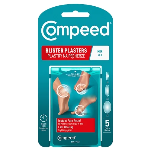 Miniaturka artykułu - Compeed Plastry na pęcherze mix, 5 szt.