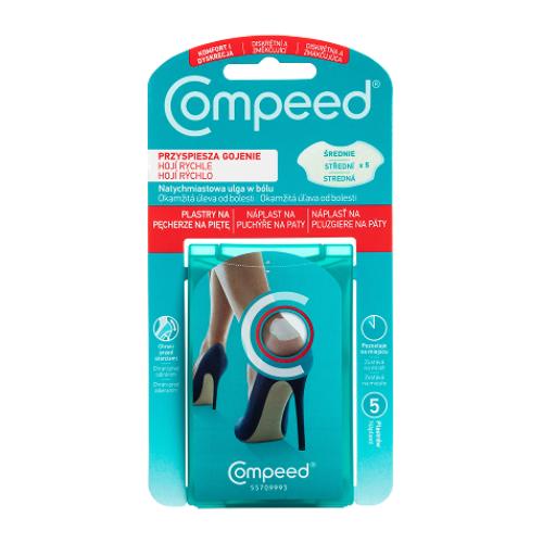 Miniaturka artykułu - Compeed Plastry na pęcherze na piętę średnie, 5 szt.