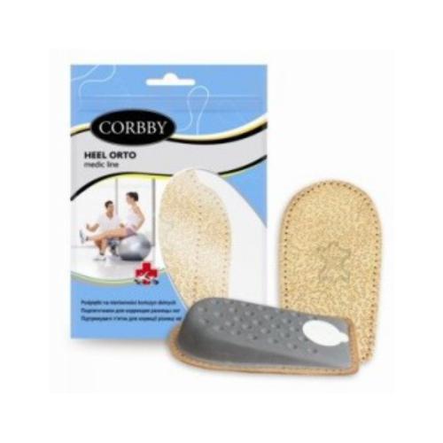 Miniaturka artykułu - CORBBY HEEL ORTO Podpiętki lateksowe damskie rozmiar 1.5cm - 2 sztuki