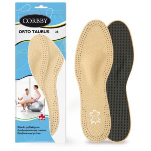 Miniaturka artykułu - CORBBY ORTO TAURUS Wkładki sk&oacute;rzane z pelotą T - 1 para