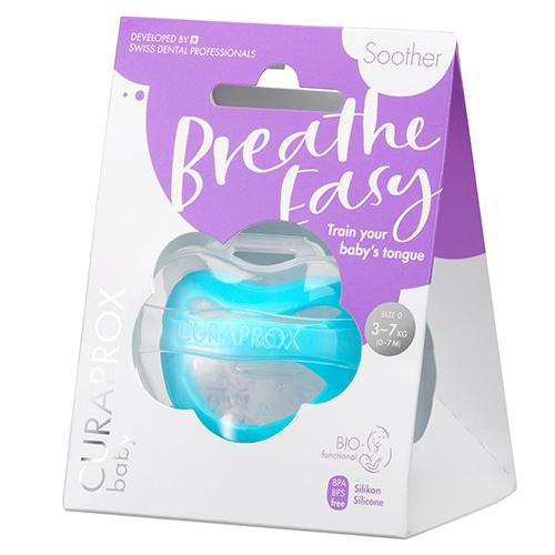 CURAPROX BABY Breathe Easy Smoczek niebieski 0-7m rozmiar 0, 1 sztuka