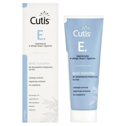 Miniaturka artykułu - CUTIS E Maść konopna do stosowania miejscowo na noc, 120 ml