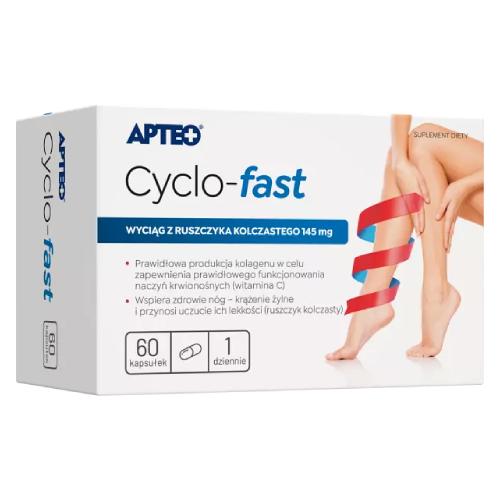 Miniaturka artykułu - Apteo Cyclo-fast wyciąg z ruszczyka kolczastego, 60 kaps.