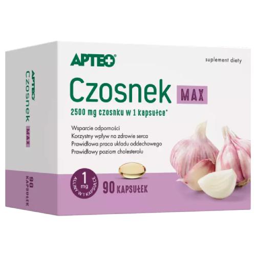 Miniaturka artykułu - APTEO Czosnek Max, 90 kapsułek
