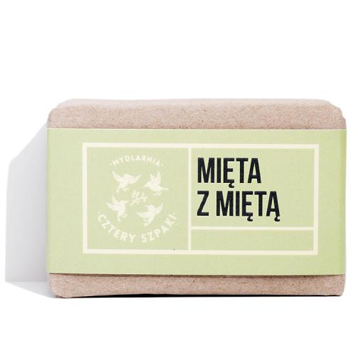 Miniaturka artykułu - CZTERY SZPAKI (4szpaki) Mydło Mięta z Miętą, 110g