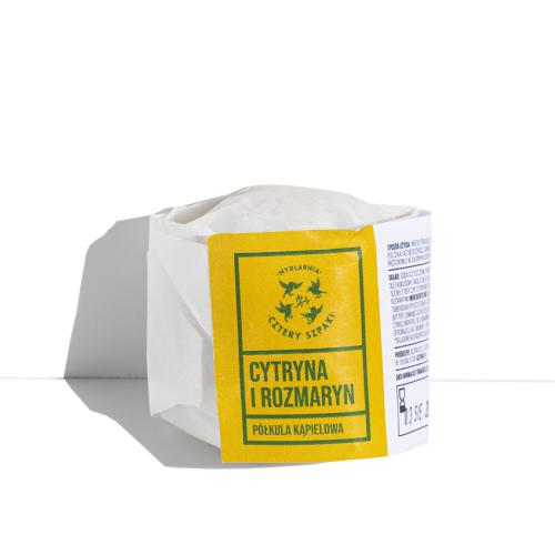Miniaturka artykułu - CZTERY SZPAKI (4szpaki) P&oacute;łkula kąpielowa cytryna i rozmaryn, 55g