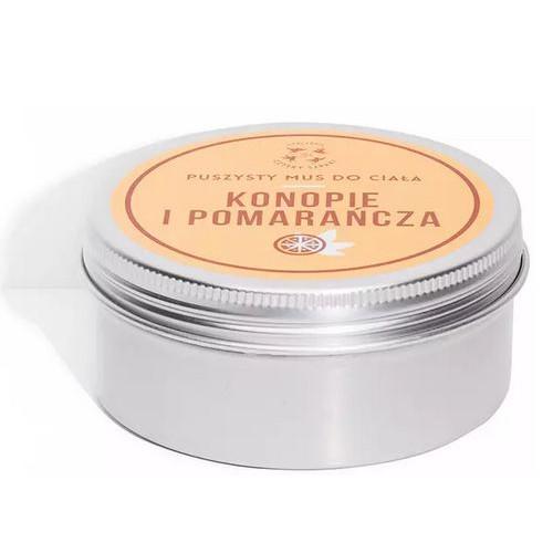 Miniaturka artykułu - CZTERY SZPAKI (4szpaki) Puszysty mus do ciała Konopie i Pomarańcza, 150ml