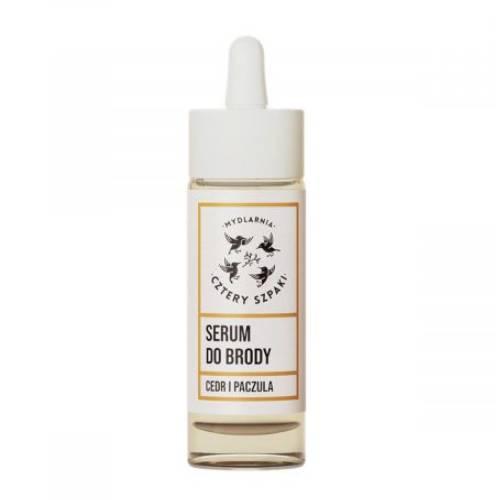 Miniaturka artykułu - CZTERY SZPAKI (4szpaki) Serum do brody - cedr i paczula, 30ml