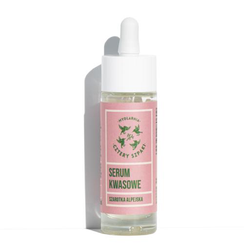 Miniaturka artykułu - CZTERY SZPAKI (4szpaki) Serum kwasowe do twarzy - Szarotka Alpejska, 30ml