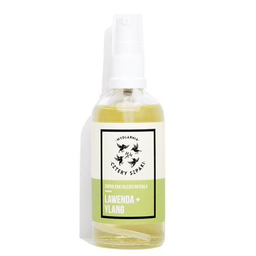 Miniaturka artykułu - CZTERY SZPAKI (4szpaki) Superlekki olejek do ciała Lawenda + Ylang, 100ml