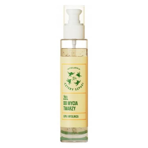 Miniaturka artykułu - CZTERY SZPAKI (4szpaki) Żel do mycia twarzy Lipa i Mydlnica, 100ml