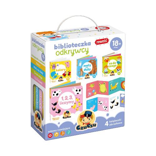 Miniaturka artykułu - CzuCzu Biblioteczka Odkrywcy - 4 książeczki obrazkowe dla dzieci 18 mies.+