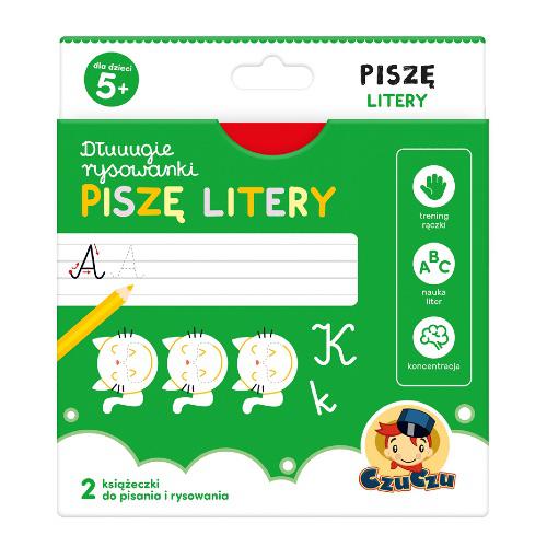 Miniaturka artykułu - CzuCzu Dłuuugie rysowanki. Piszę litery dla dzieci 5+