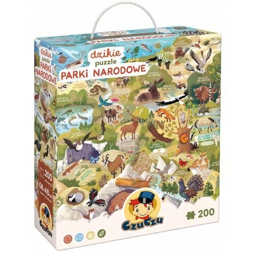 Zdjęcie produktu - CzuCzu Dzikie puzzle Parki narodowe, 200 element&oacute;w