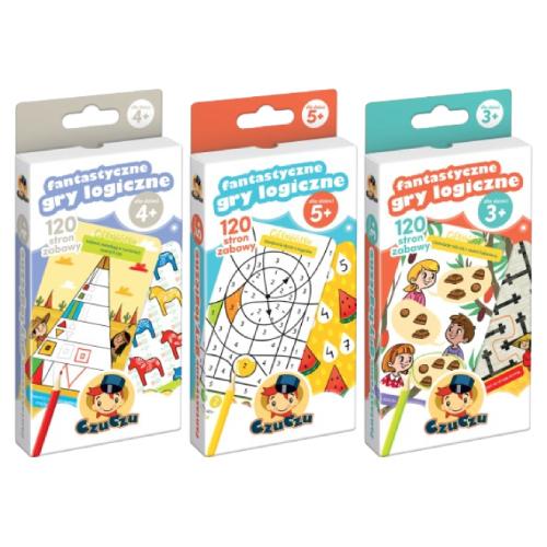 Miniaturka artykułu - CzuCzu Fantastyczne gry logiczne dla dzieci 3+ - 1 zestaw