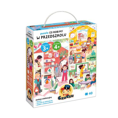 Miniaturka artykułu - CzuCzu Puzzle Co robimy w przedszkolu 3+ i 4+ 32 obrazki, 40 element&oacute;w