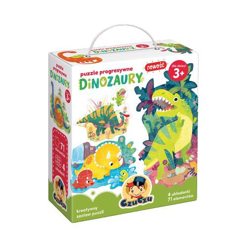 Miniaturka artykułu - CzuCzu Puzzle progresywne Dinozaury dla dzieci 3+